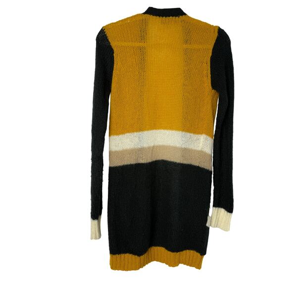 Wooden Ships Anthropologie Colorblock Open Knit Cardigan Women S/M Boho Cozy - Picture 2 of 9